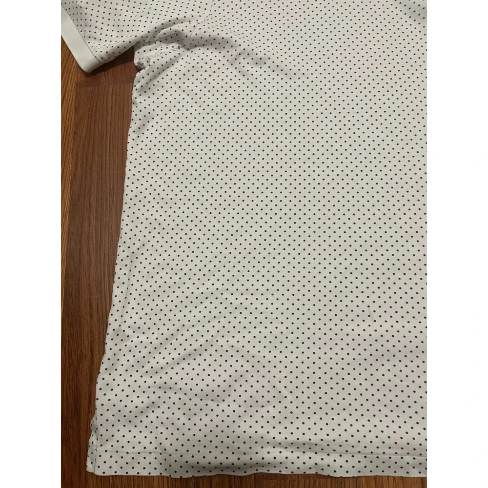 Polo Ralph Lauren Polo Shirt Mens 3X Big Polka Dot Short Sleeve White